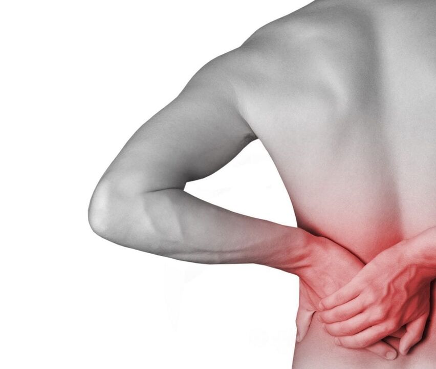 Low back pain caused by prostatitis